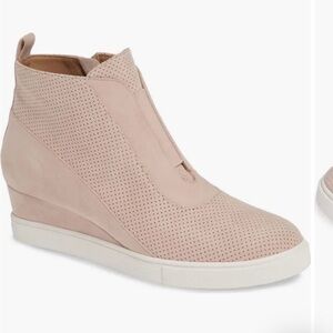 Paolo Beige Perforated High-Top Sneakers
